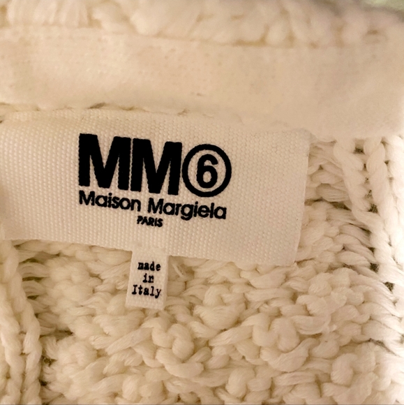 Maison Margiela MM6 asymmetrical knit sweater white - Picture 6 of 6